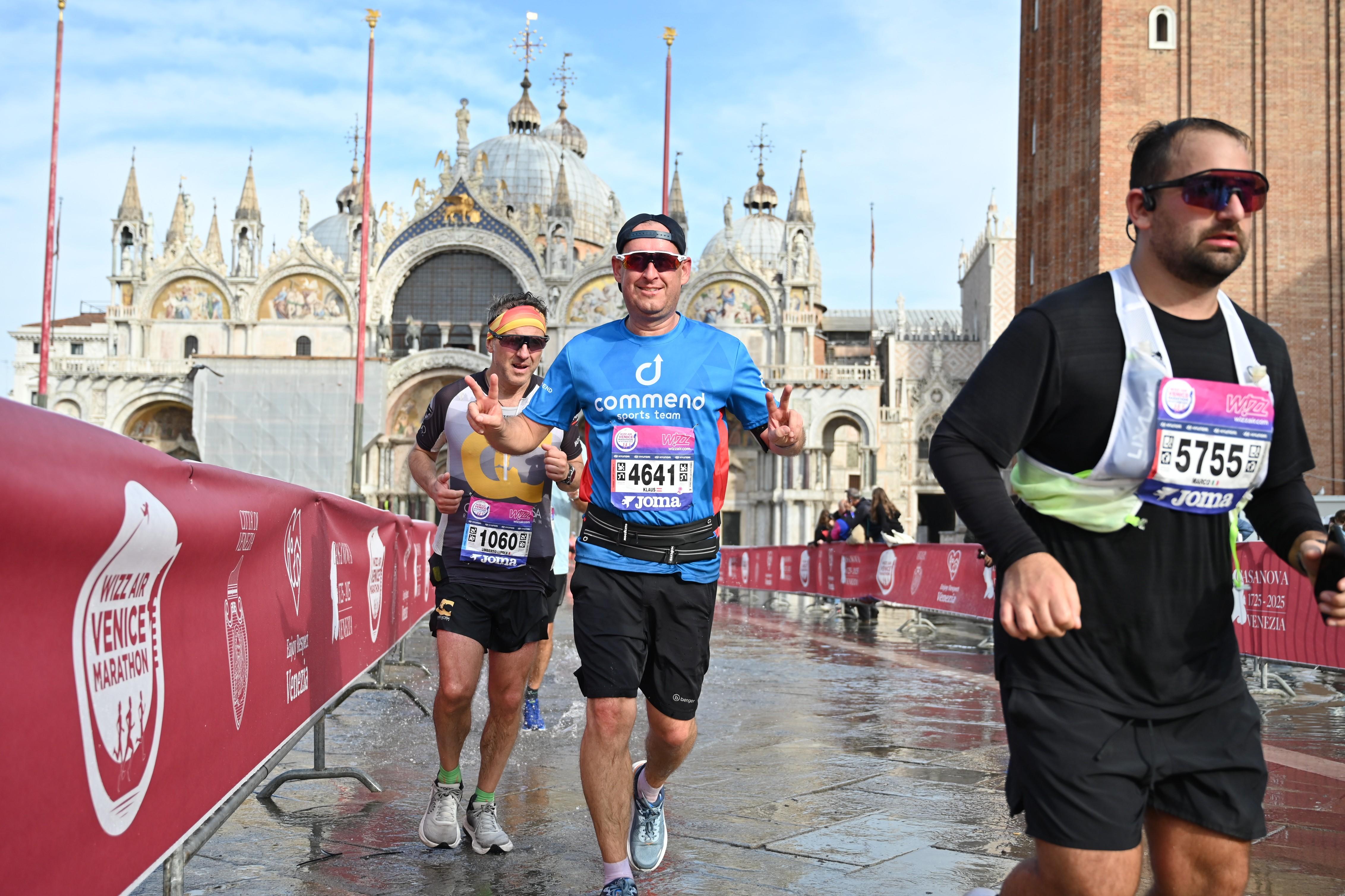 Running past St Mark's Basilica