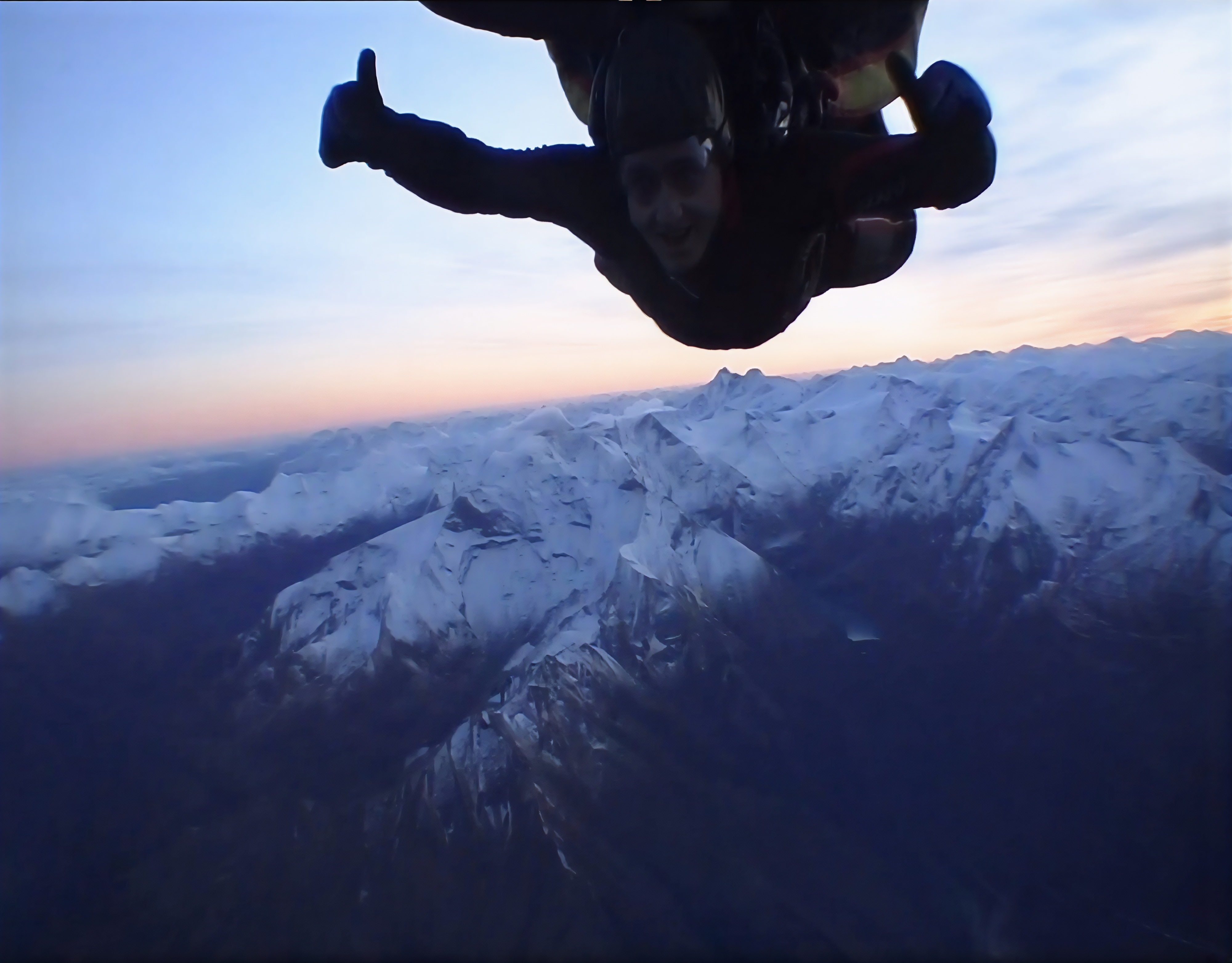 Upside-down over mountains